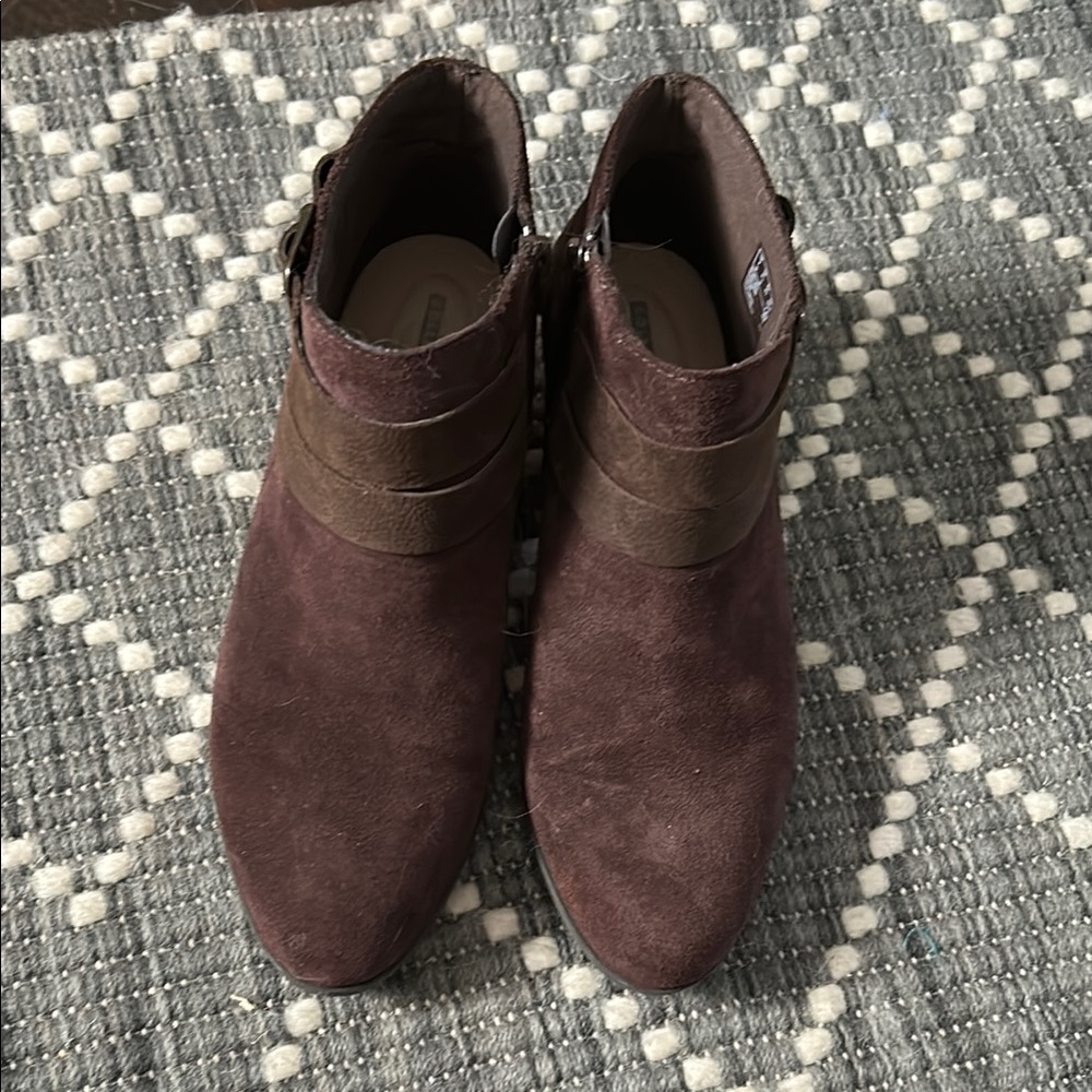 Women’s Brown/ Maroon Suede Ankle Boots